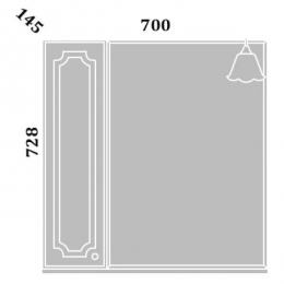 Зеркало Ксения-70 Sanflor