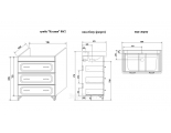 Тумба Ксения-80/2 под раковину Тигода-80 Sanflor