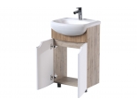 Тумба для ванной Mixline Крокус-50 белый-дуб кантри под умывальник Арго-50
