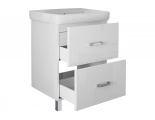 Тумба для ванной Mixline Стив-60 напольная 2-ящика белая под умывальник  Fest-60