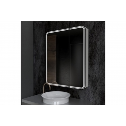 Зеркальный шкаф Mixline Адриана 700*800 (ШВ)2 створки, левый, сенсорный выкл, светодиодная подсветка