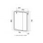 Зеркальный шкаф Mixline Адриана 700*800 (ШВ)2 створки, левый, сенсорный выкл, светодиодная подсветка