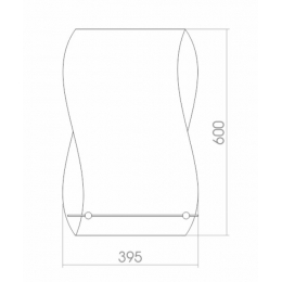 Зеркало Mixline Домино 395х600 с полкой