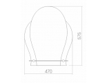 Зеркало Mixline Медео 470х575 с полкой