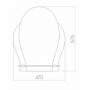 Зеркало Mixline Медео 470х575 с полкой