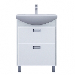 Тумба АКВАТОН БЕККА 60 Белый/Дуб Сомермет под раковину Балтика 60