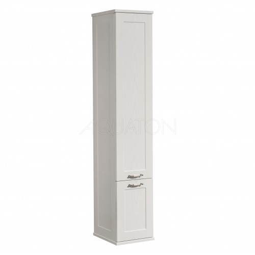 Шкаф - колонна Aquaton Леон дуб белый 1A186503LBPS0 купить в интернет магазине Санрай73