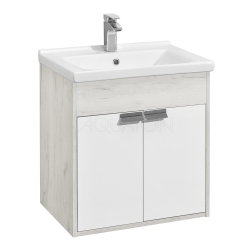 Тумба АКВАТОН Флай 60 белый, дуб крафт под раковину Миранда-60