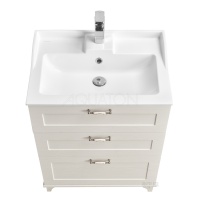 Тумба АКВАТОН Леон 65 Н дуб белый, под раковину Фабиа 65