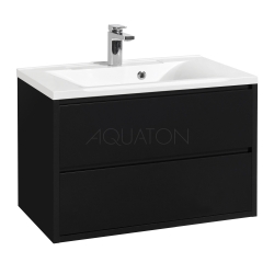 Тумба под раковину Aquaton Римини 80 черный глянец 1A226701RN950 NEW