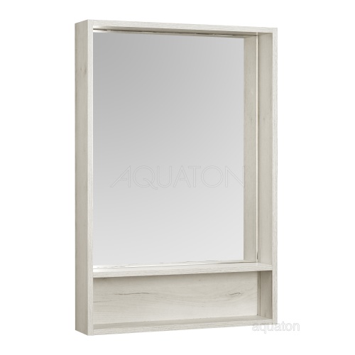 Зеркальный шкаф Aquaton Флай 60 белый, дуб крафт 1A237602FA860 купить в интернет магазине Санрай73