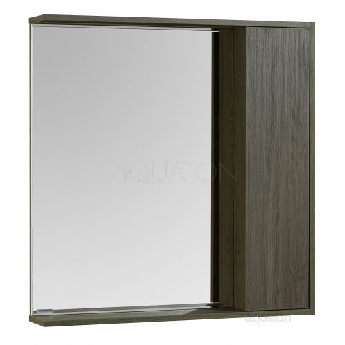 Зеркальный шкаф Aquaton Стоун 80 грецкий орех 1A228302SXC80 купить в интернет магазине Санрай73