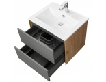 Тумба Акватон Сохо 60 Дуб Веллингтон/Графит под раковину Элина 60