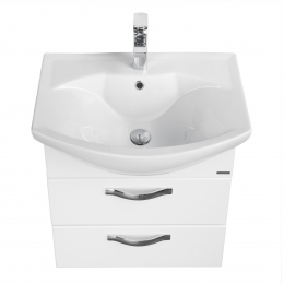 Тумба АКВАТОН Ария 50М белая под умывальник Смайл 50