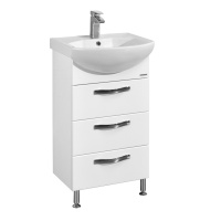 Тумба АКВАТОН Ария 50Н белая под умывальник Смайл 50