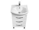 Тумба АКВАТОН Ария 50Н белая под умывальник Смайл 50