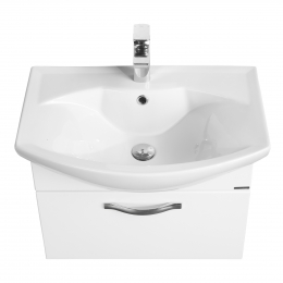 Тумба АКВАТОН Ария 65 белая под умывальник Смайл 65