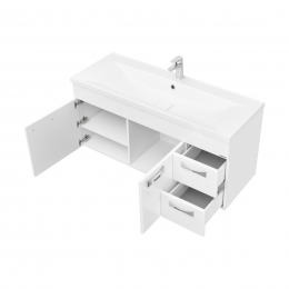 Тумба АКВАТОН Диор 120 белый под умывальник Премьер М 120