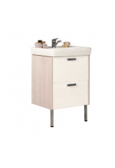 Тумба АКВАТОН Йорк 55 белый глянец/ясень фабрик