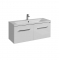 Тумба АКВАТОН Мадрид 100 М белый 2 ящика, под раковину Премьер 100