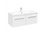Тумба АКВАТОН Мадрид 100 М белый 2 ящика, под раковину Премьер 100