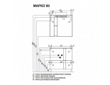 Тумба АКВАТОН Марко 80 белая, под раковину Тина 80