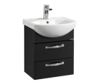 Тумба АКВАТОН Ария 50М черная под умывальник Смайл 50