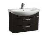 Тумба под раковину Aquaton Ария 80 М подвесная черный глянец 1A140801AA950