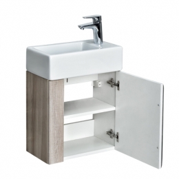 Тумба АКВАТОН Вита Белый/Ясень Шимо под раковину Эрис 46