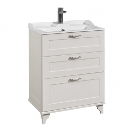 Тумба АКВАТОН Леон 65 Н дуб белый, под раковину Фабиа 65