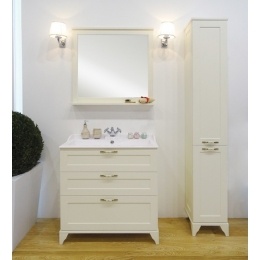 Тумба АКВАТОН Леон 80 Н дуб бежевый, под раковину Фабиа 80