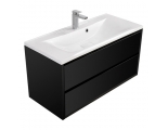 Тумба под раковину Aquaton Римини 100 черный глянец 1A234601RN950 NEW