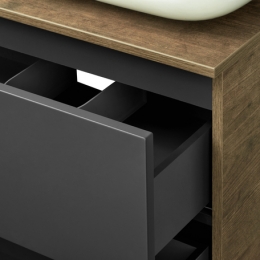 Тумба АКВАТОН Терра 105 подвесная дуб кантри/антрацит