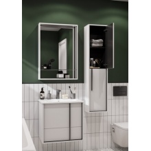 Зеркальный шкаф Aquaton Ривьера 60 белый матовый 1A238902RVX20