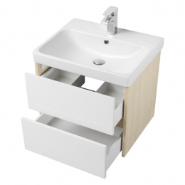 Тумба Акватон Сканди 70 Белый/Дуб Верона под раковину  Адриана 70