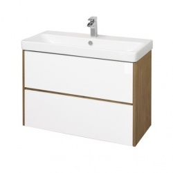 Тумба Акватон Сканди 90 Белый/Дуб Рустикальный под раковину  Адриана 90