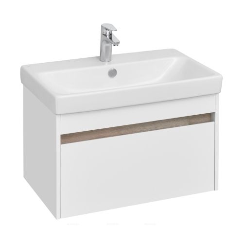 Тумба АКВАТОН Марти 70 Белый /Дуб Эндргейн под раковину Адрианна 70 купить в интернет магазине Санрай73