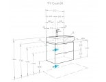 Тумба АКВАТОН Скай 60 под раковину НЕО 60