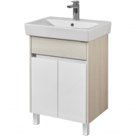 Тумба АКВАТОН ВЕРДИ 60 Н Белый/Ясень фабрик под раковину НЕО 60