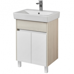 Тумба АКВАТОН ВЕРДИ 60 Н Белый/Ясень фабрик под раковину НЕО 60