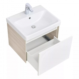 Тумба Акватон Асти 55 Белый /ясень шимо под раковину Адрианна 55