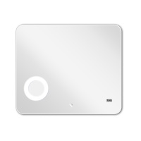 Зеркало АКВАТОН Элио 80 с подсветкой, часами и увелич. зеркалом