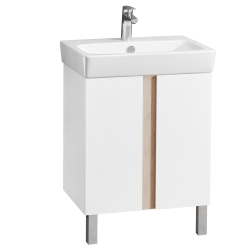 Тумба Акватон Кантри 60 Белый/Дуб Верона (под раковину Нео-60)