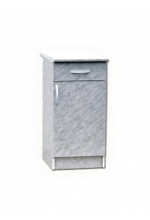 Кухонный рабочий стол 50 белый мрамор, ЛДСП, 1 ящик