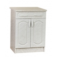 Кухонный рабочий стол 60 белый мрамор, МДФ, 1ящик