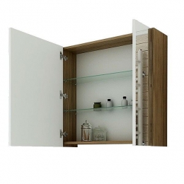 Зеркало Ларго-70 R белый, вяз швейцарский Sanflor