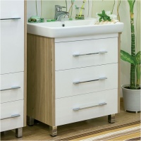 Тумба Ларго-80 белый, вяз швейцарский, под раковину Фостер-80/Тигода80/Q80 Sanflor