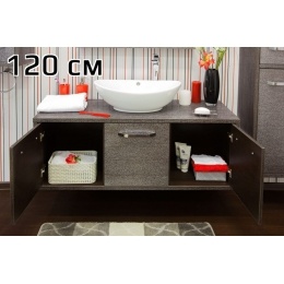 Тумба РУМБА 120 венге-серебро Sanflor под раковину Гамма 56