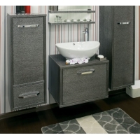 Тумба РУМБА 60 венге-серебро Sanflor под раковину Гамма 56