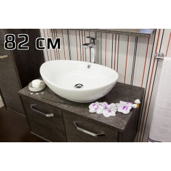 Тумба РУМБА 82 венге-серебро Sanflor под раковину Гамма 56